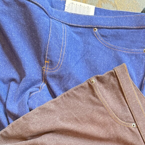 New w Tags 3 HUE Soft & Skinny Leggings Black Purple Brown - Picture 9 of 14